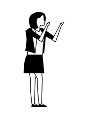 elegant businesswoman worker avatar character