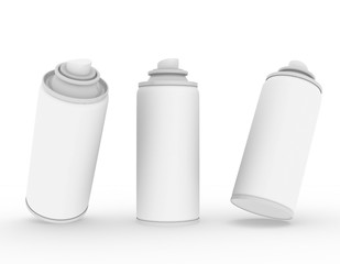 template empty spray bottle mockup white background , 3d rendering	