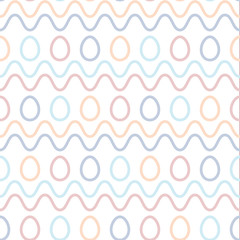 Easter egg seamless pattern vector illustration. Cute colorful, holiday eggs texture. Simple abstract decorative template.