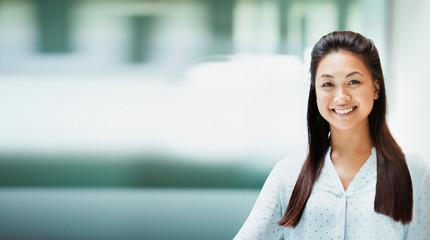 Portrait smiling, confident businesswoman