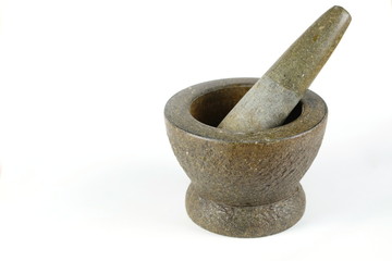 Thai granite mortar Is an essential kitchenware for making spices in Thai cooking. And popular food such as papaya salad
