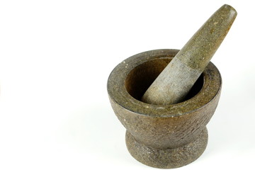 Thai granite mortar Is an essential kitchenware for making spices in Thai cooking. And popular food such as papaya salad