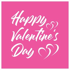 Fototapeta na wymiar Happy Valentines Day typography poster with handwritten calligraphy text isolated on pink background. Vector Illustration