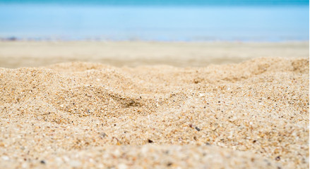 Fototapeta na wymiar Close up wave of blue sea on sand beach seashore,nature background,summer time