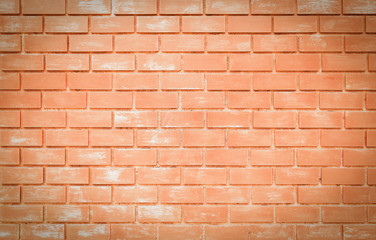 Vintage orange brick wall as background