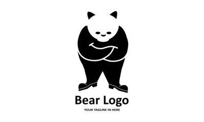 The flat bear logo concept is perfect for business, technology, contractor and housing symbols, health,sport, restaurants, education
