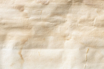 Brown crumpled background paper texture