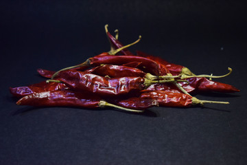 Dried red chili or chili cayenne pepper isolated on