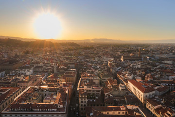Fototapeta premium フィレンツェの美しい風景 夕日