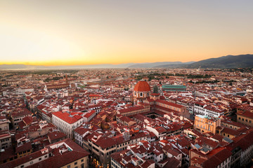Obraz premium フィレンツェの美しい風景 景色 夕方