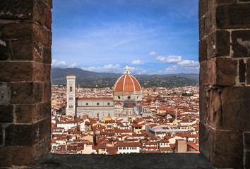 Fototapeta na wymiar フィレンツェの美しい風景　青空