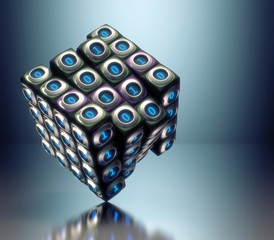 Binary cube, illustration