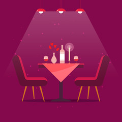 Romantic dinner a couple of lovers