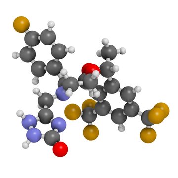 Aprepitant antiemetic drug molecule