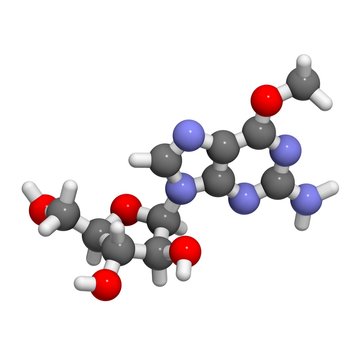 Nelarabine leukemia drug molecule