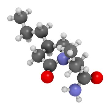 Brivaracetam anticonvulsant drug molecule