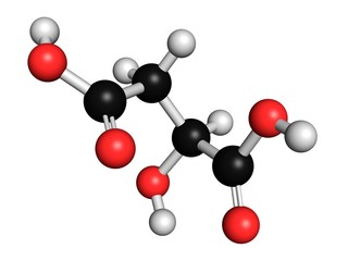 Malic acid fruit acid molecule