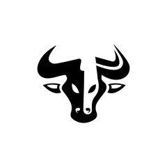 Bull Horn.Bull head Vector Icon Logo Template Illustration Design