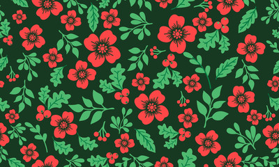 The beautiful of Christmas floral wallpaper decoration, with leaf and flower romantic design.