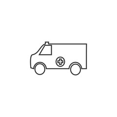 ambulance icon vector solid grey