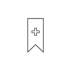 add bookmark icon vector solid grey