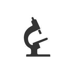 microscope icon vector solid grey