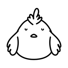 cute little chicken bird animal icon