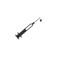 syringe icon vector solid grey
