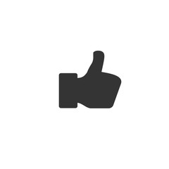 thumbs up icon vector solid grey