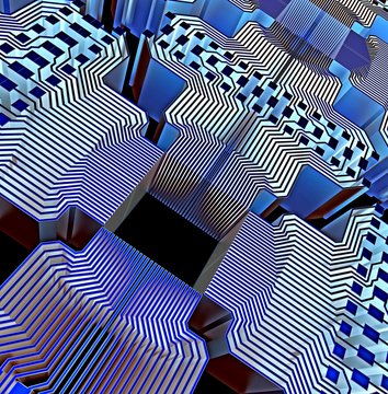 Quantum computer, electronic circuitry