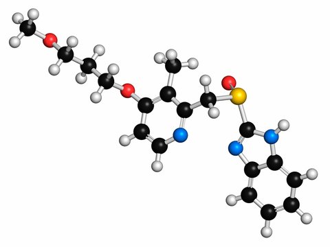 Rabeprazole gastric ulcer drug molecule