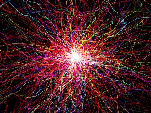 Glowing light lines, artwork