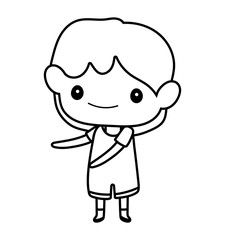 Obraz na płótnie Canvas cute little boy happy cartoon character kids