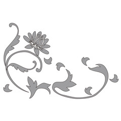 花コーナーシルエット