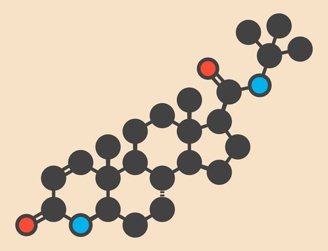Finasteride baldness drug molecule