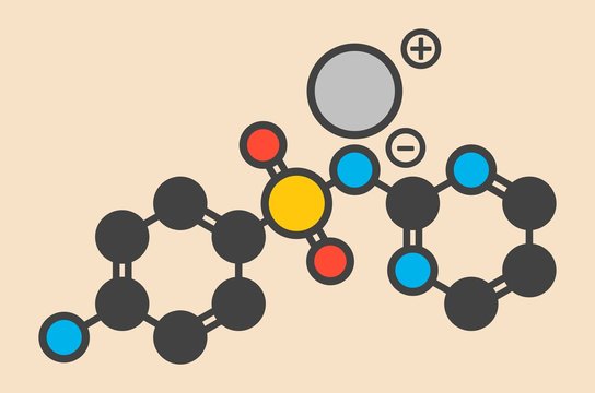 Silver sulfadiazine drug molecule