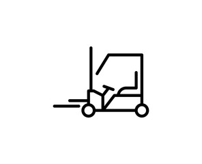 Forklift line icon