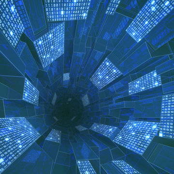 Cloud computing, conceptual illustration