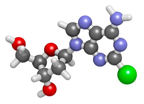 Cladribine cancer drug molecule
