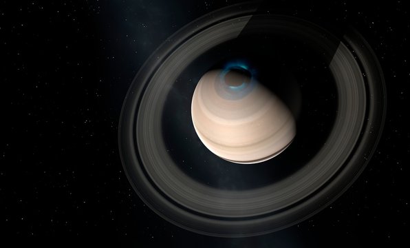 Aurorae on Saturn, illustration