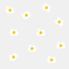 cute seamless vector pattern with eggs