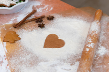 Women prepare cookies in the kitchen concept cooking