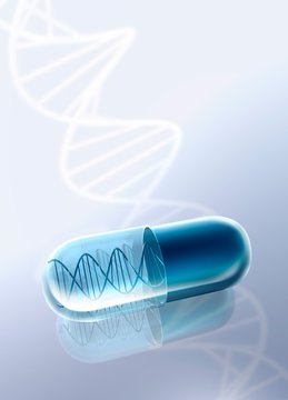 Capsule with DNA