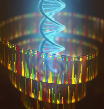 DNA sequencing, illustration