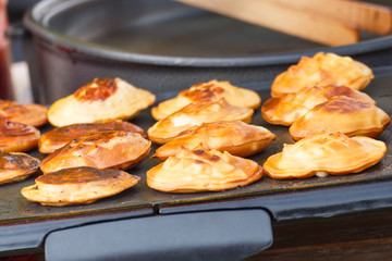 Grilled smoked sheep cheese. Traditional polish local food