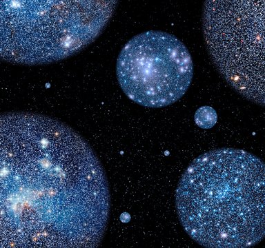 Abstract blue bubbles