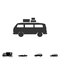 mini bus icon vector