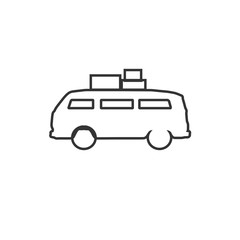 mini bus icon vector