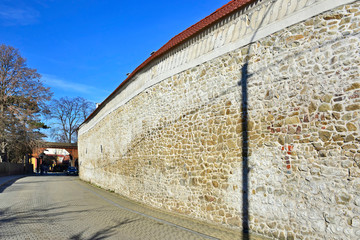 Stone wall, Monastery of the Poor Clares, 13th century, Stary Sacz, Poland 