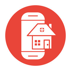 smartphone with house front facade